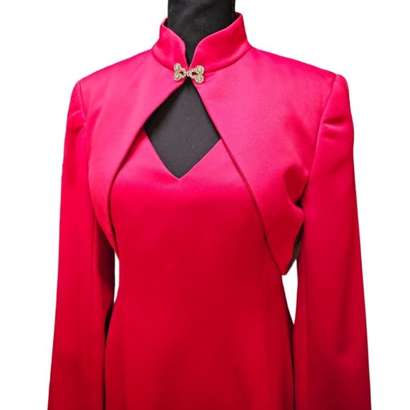 En Francais by Huey Waltzer Full Length Red Formal Gown, Dress, Size 8 - Picture 2 of 11